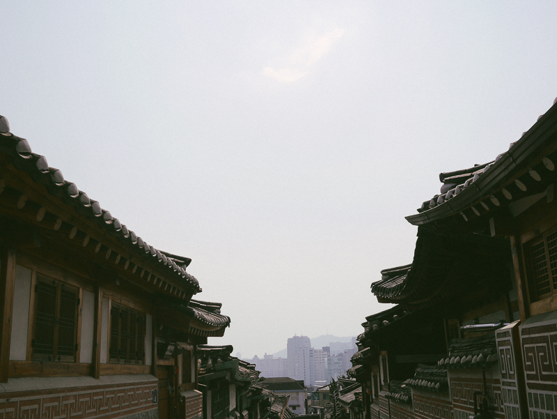 bukchon and skyscrapers