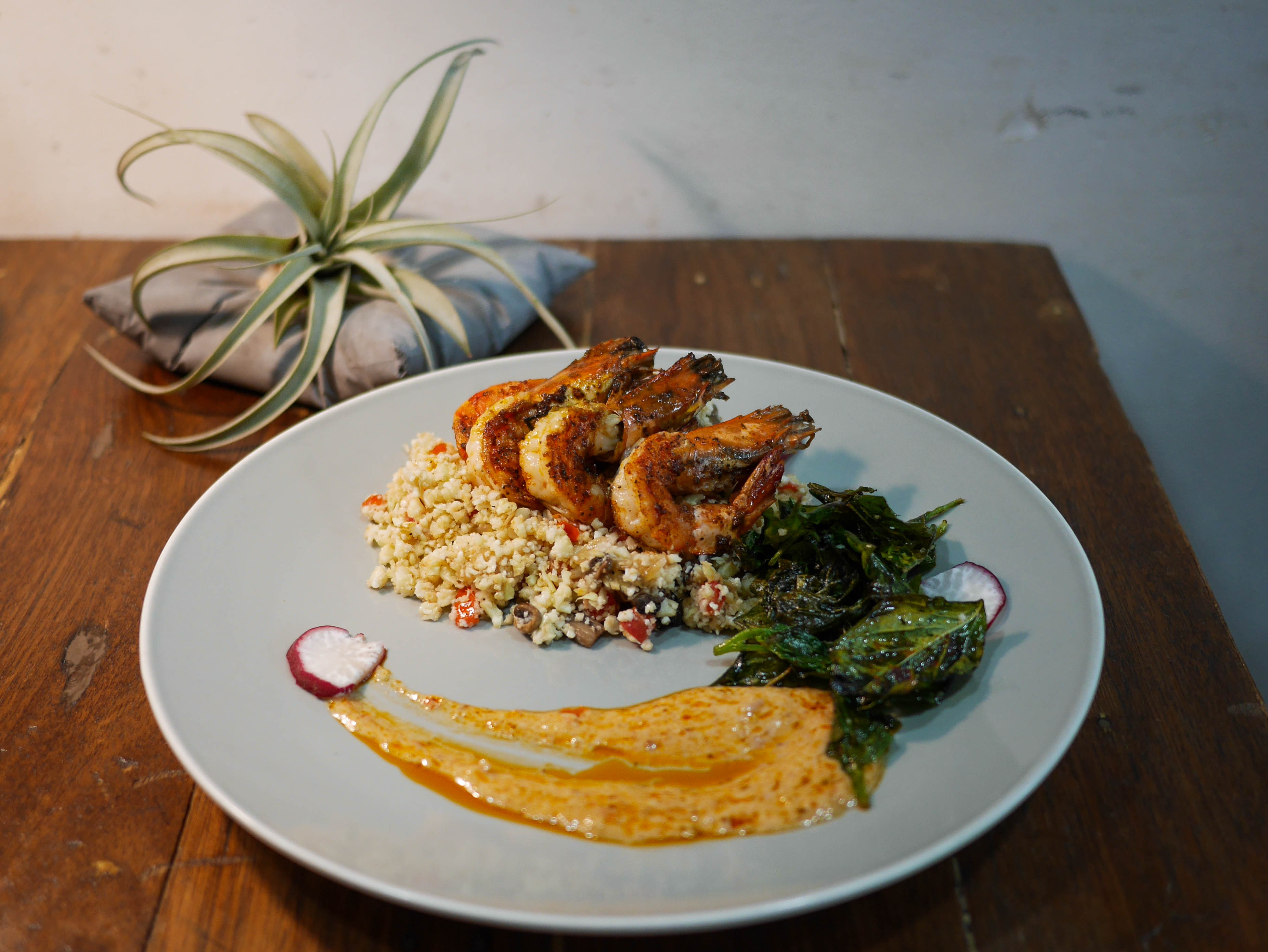 paprika prawns and cauliflower rice