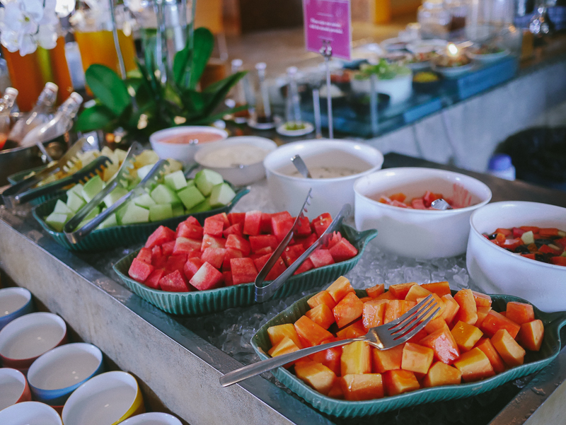 U Paasha breakfast buffet fruits